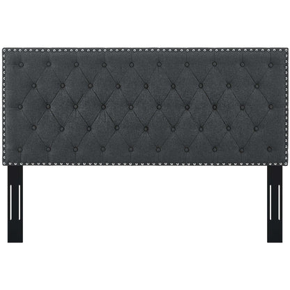 Modway Outlet Helena Tufted Upholstered Linen Fabric Full / Queen Headboard by Modway  Bedroom Furniture Gray - MOD-5860-GRY