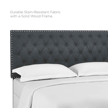Modway Outlet Helena Tufted Upholstered Linen Fabric Full / Queen Headboard by Modway  Bedroom Furniture Gray - MOD-5860-GRY