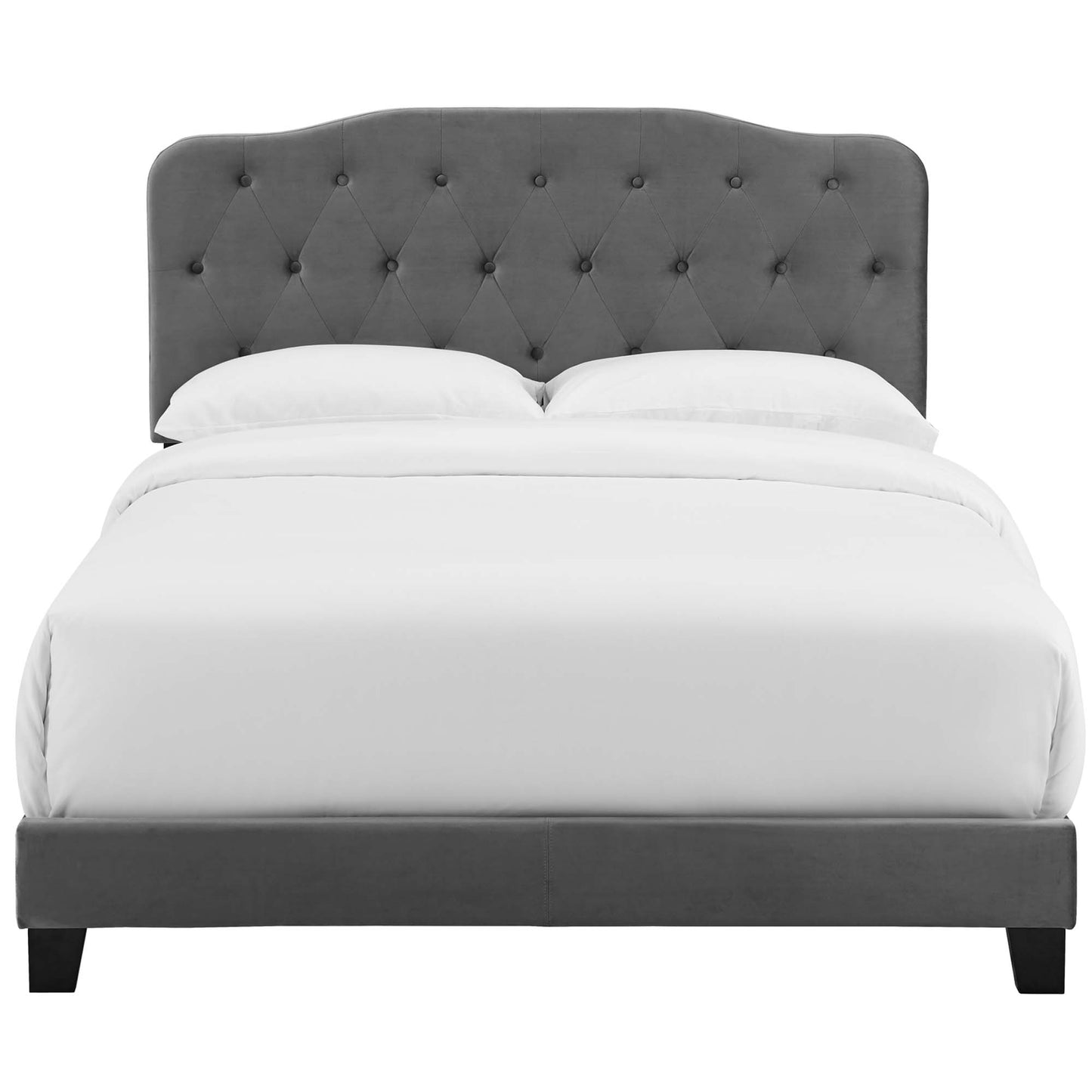Modway Outlet Amelia Performance Velvet Full Bed by Modway  Bedroom Furniture Gray - MOD-5863-GRY