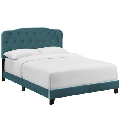 Modway Outlet Amelia Performance Velvet Full Bed by Modway  Bedroom Furniture Sea Blue - MOD-5863-SEA