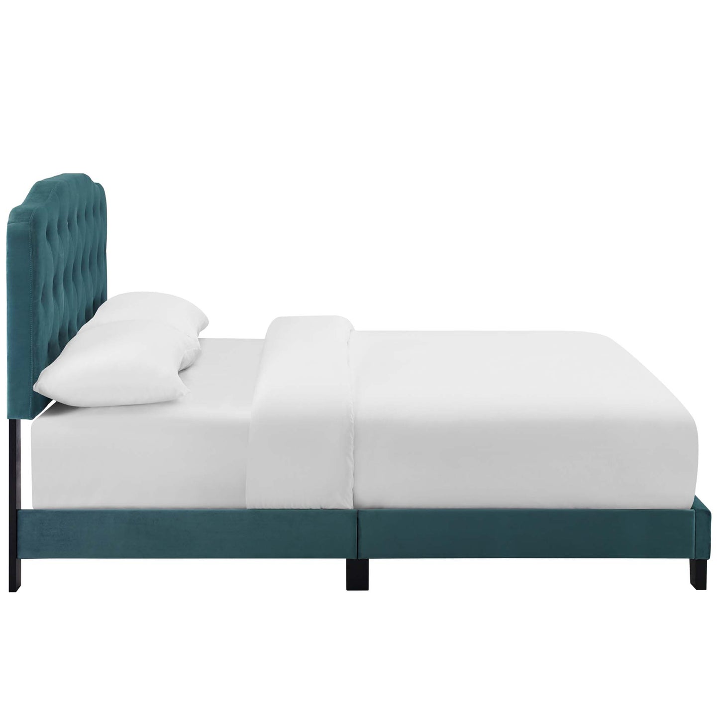 Modway Outlet Amelia Performance Velvet Queen Bed by Modway  Bedroom Furniture Sea Blue - MOD-5864-SEA