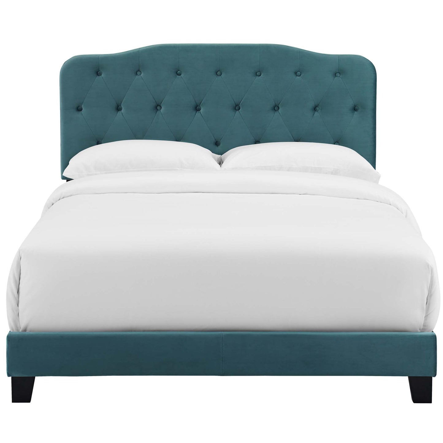 Modway Outlet Amelia Performance Velvet Queen Bed by Modway  Bedroom Furniture Sea Blue - MOD-5864-SEA