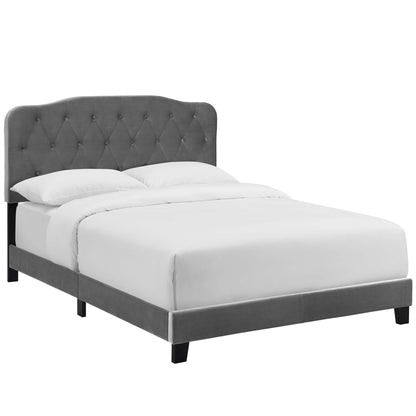 Modway Outlet Amelia Performance Velvet King Bed by Modway  Bedroom Furniture Gray - MOD-5865-GRY