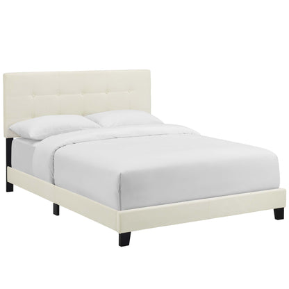 Modway Outlet Amira Performance Velvet King Bed by Modway  Bedroom Furniture Ivory - MOD-5871-IVO