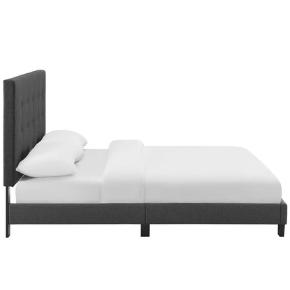 Modway Outlet Melanie Tufted Button Upholstered Fabric Full Platform Bed by Modway  Bedroom Furniture Gray - MOD-5878-GRY