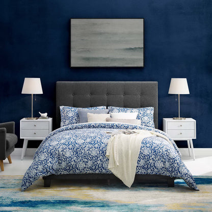 Modway Outlet Melanie Tufted Button Upholstered Fabric Full Platform Bed by Modway  Bedroom Furniture Gray - MOD-5878-GRY