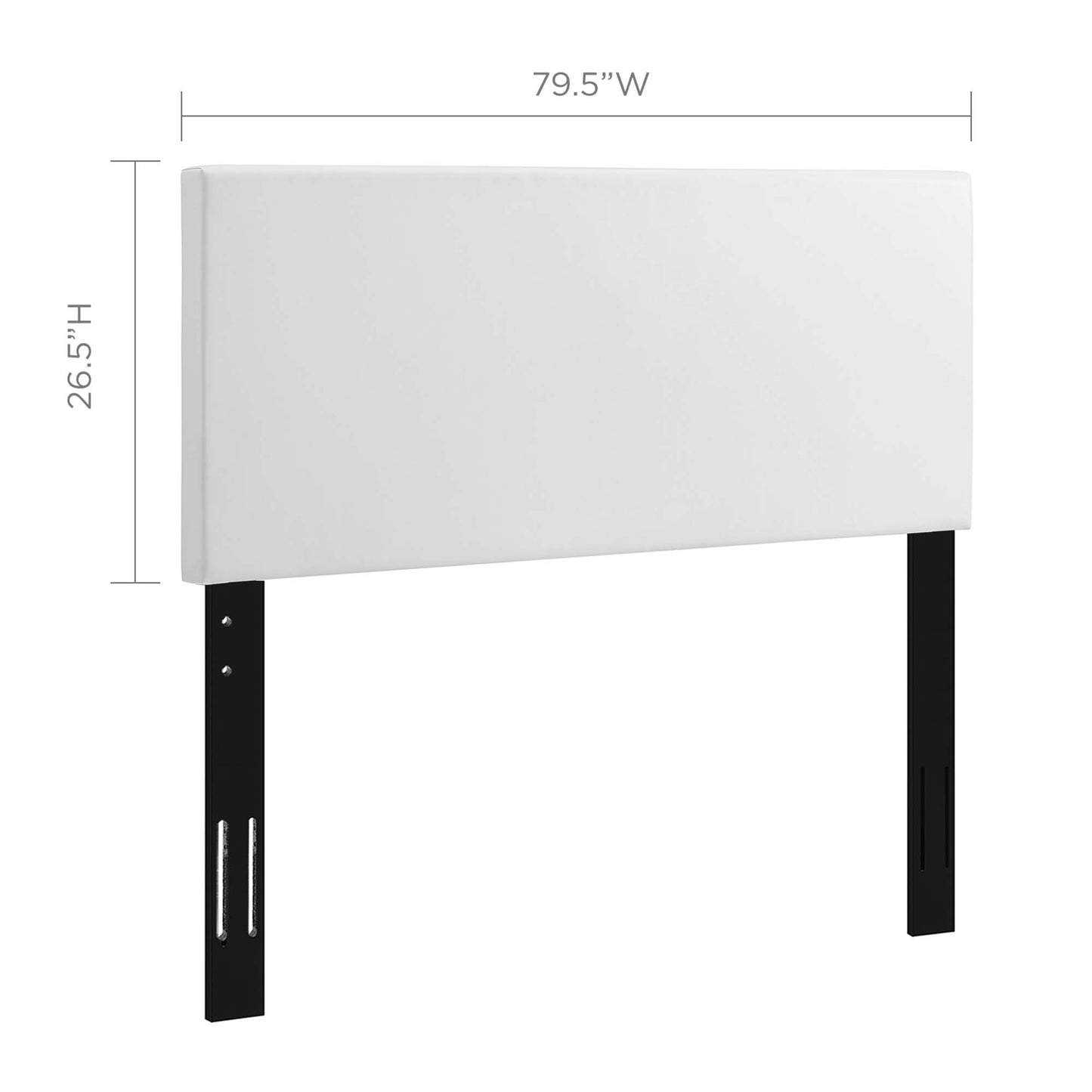 Modway Outlet Taylor Upholstered Faux Leather King and California King Headboard by Modway  Bedroom Furniture White - MOD-5885-WHI