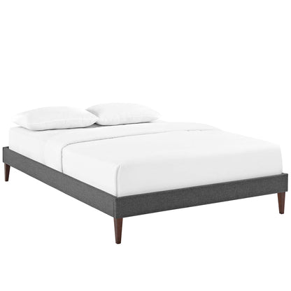 Modway Outlet Tessie Fabric Full Bed Frame with Squared Tapered Legs by Modway  Bedroom Furniture Gray - MOD-5897-GRY