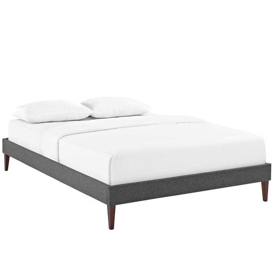 Modway Outlet Tessie Fabric Full Bed Frame with Squared Tapered Legs by Modway  Bedroom Furniture Gray - MOD-5897-GRY