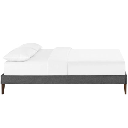 Modway Outlet Tessie Fabric Full Bed Frame with Squared Tapered Legs by Modway  Bedroom Furniture Gray - MOD-5897-GRY