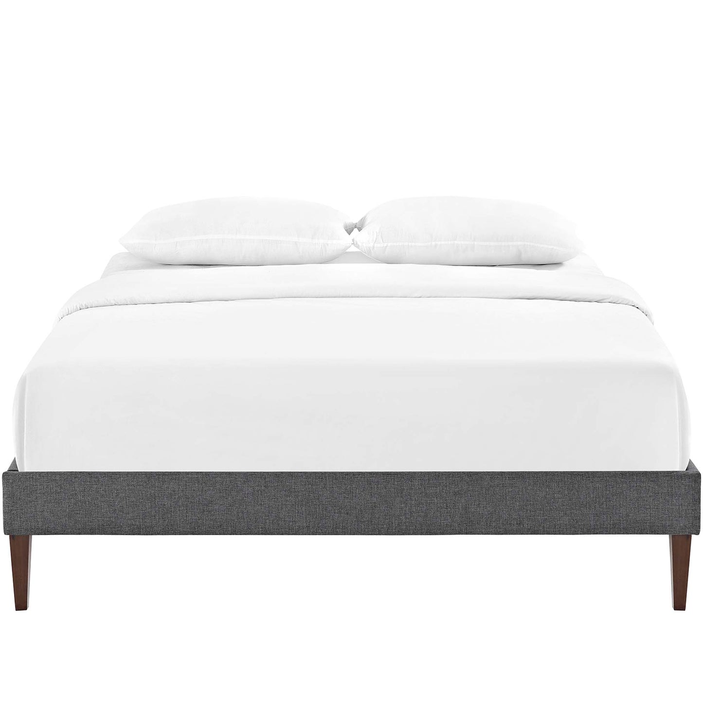 Modway Outlet Tessie Fabric Full Bed Frame with Squared Tapered Legs by Modway  Bedroom Furniture Gray - MOD-5897-GRY