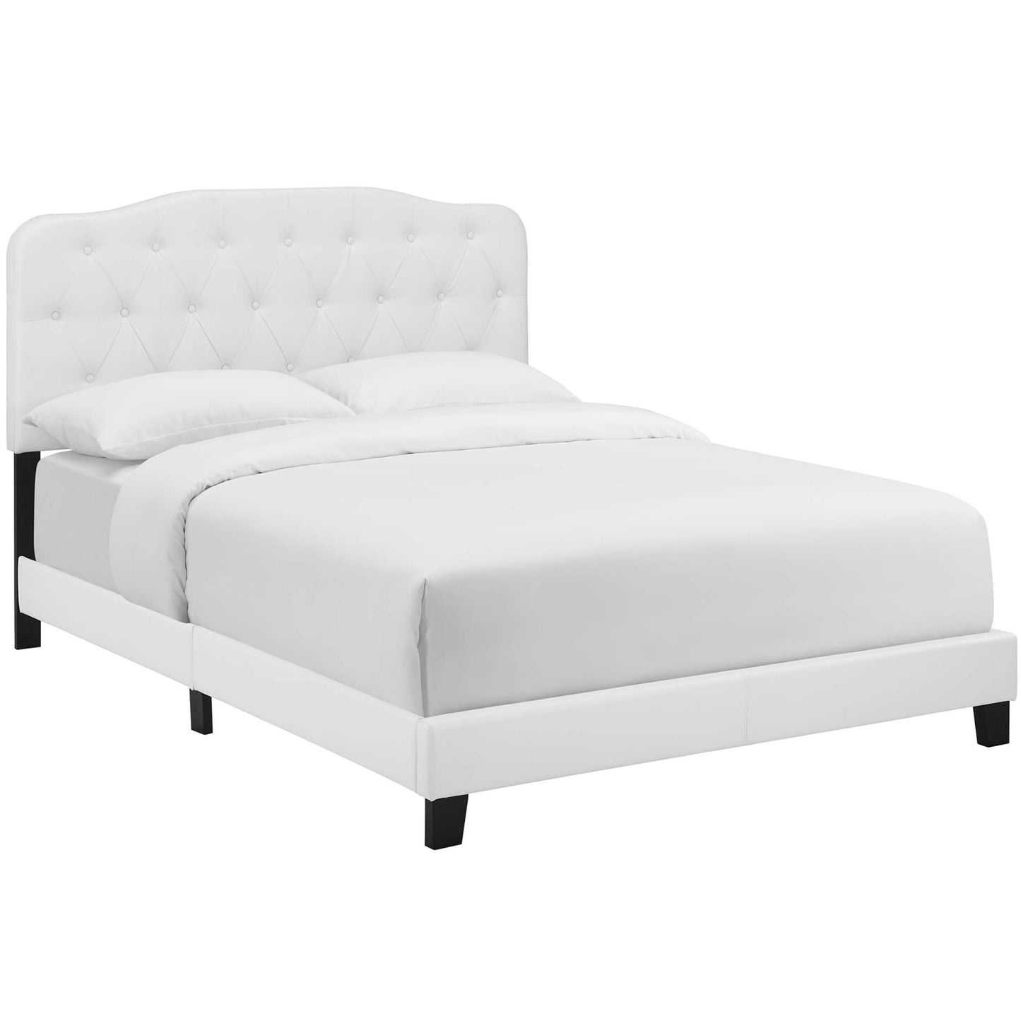 Modway Outlet Amelia Faux Leather King Bed by Modway  Bedroom Furniture White - MOD-5993-WHI