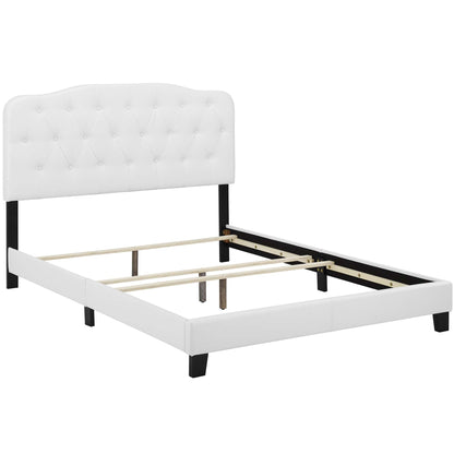 Modway Outlet Amelia Faux Leather King Bed by Modway  Bedroom Furniture White - MOD-5993-WHI