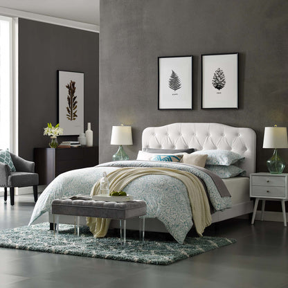 Modway Outlet Amelia Faux Leather King Bed by Modway  Bedroom Furniture White - MOD-5993-WHI