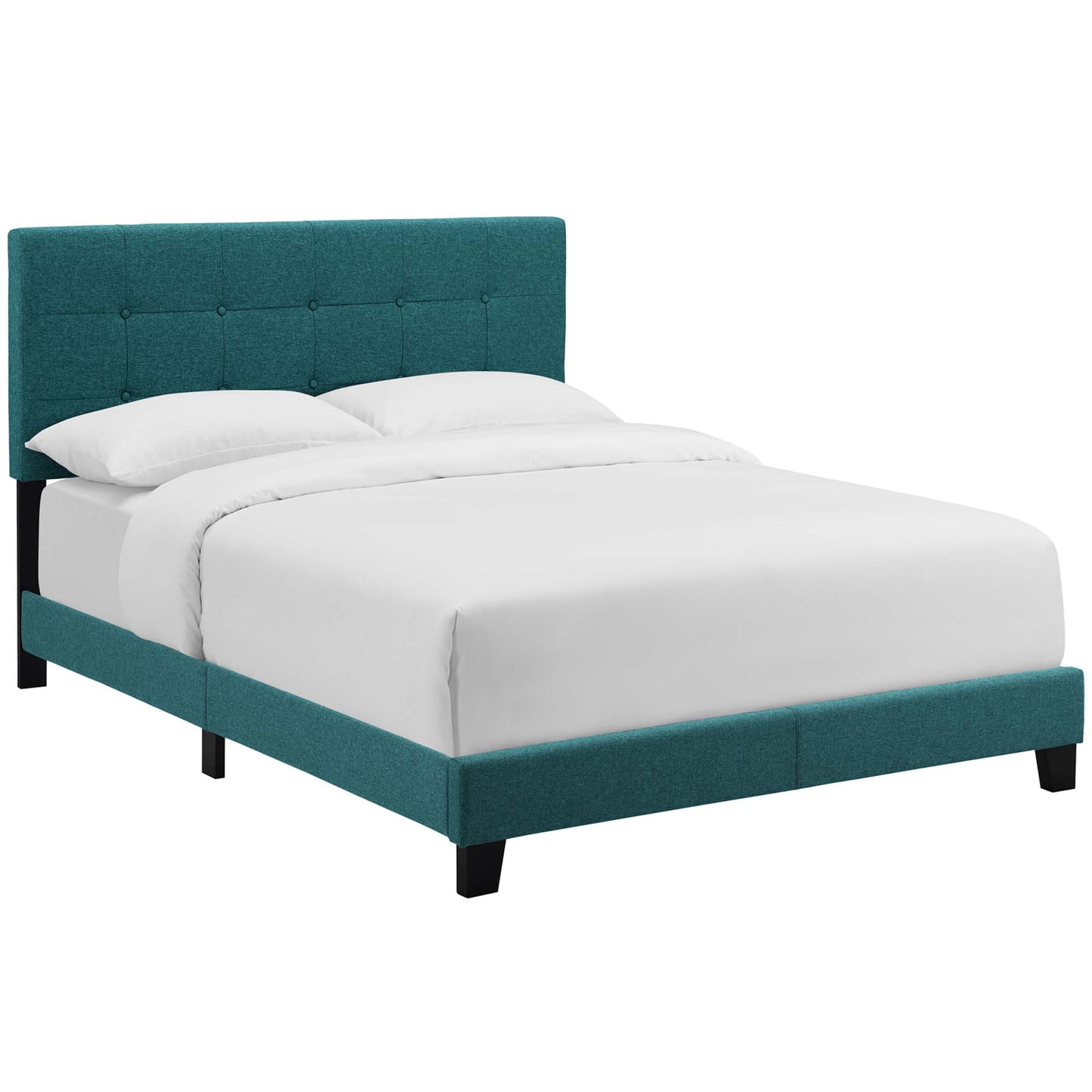 Modway Outlet Amira Upholstered Fabric Full Bed by Modway  Bedroom Furniture Teal - MOD-6000-TEA