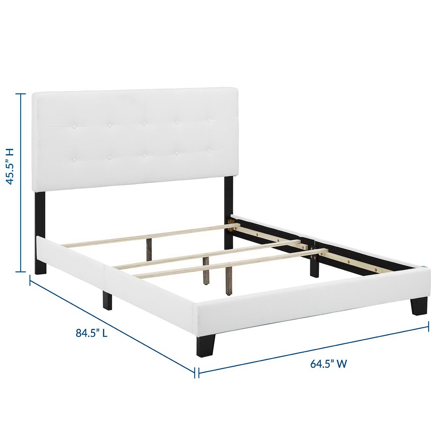 Modway - Amira Upholstered Fabric Queen Bed by Modway  Bedroom Beds White - MOD-6001-WHI