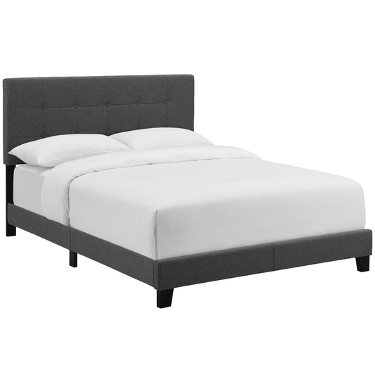Modway Outlet Amira Upholstered Fabric King Bed by Modway  Bedroom Furniture Gray - MOD-6002-GRY