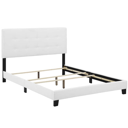 Modway Outlet Amira Upholstered Fabric King Bed by Modway  Bedroom Furniture White - MOD-6002-WHI