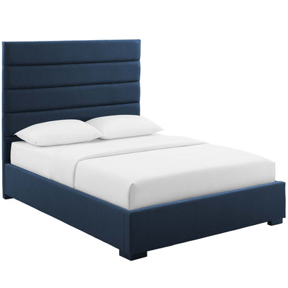 Modway Outlet Genevieve Upholstered Fabric Queen Platform Bed by Modway  Bedroom Furniture Blue - MOD-6049-BLU