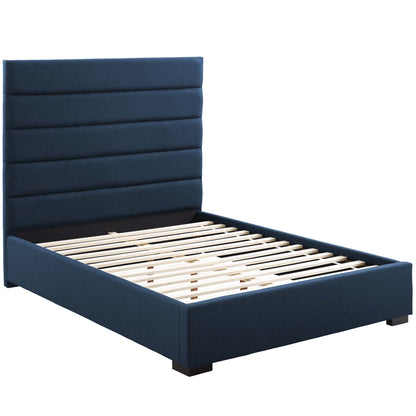 Modway Outlet Genevieve Upholstered Fabric Queen Platform Bed by Modway  Bedroom Furniture Blue - MOD-6049-BLU