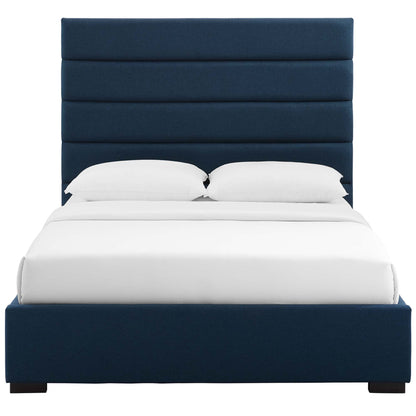 Modway Outlet Genevieve Upholstered Fabric Queen Platform Bed by Modway  Bedroom Furniture Blue - MOD-6049-BLU