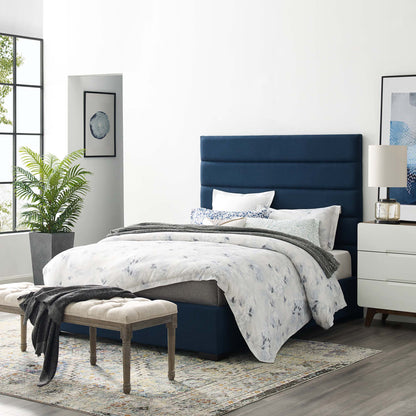 Modway Outlet Genevieve Upholstered Fabric Queen Platform Bed by Modway  Bedroom Furniture Blue - MOD-6049-BLU