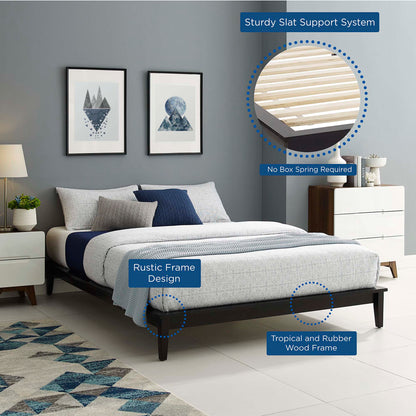 Modway Outlet Lodge Wood Full Platform Bed Frame by Modway  Bedroom Furniture Walnut - MOD-6054-WAL