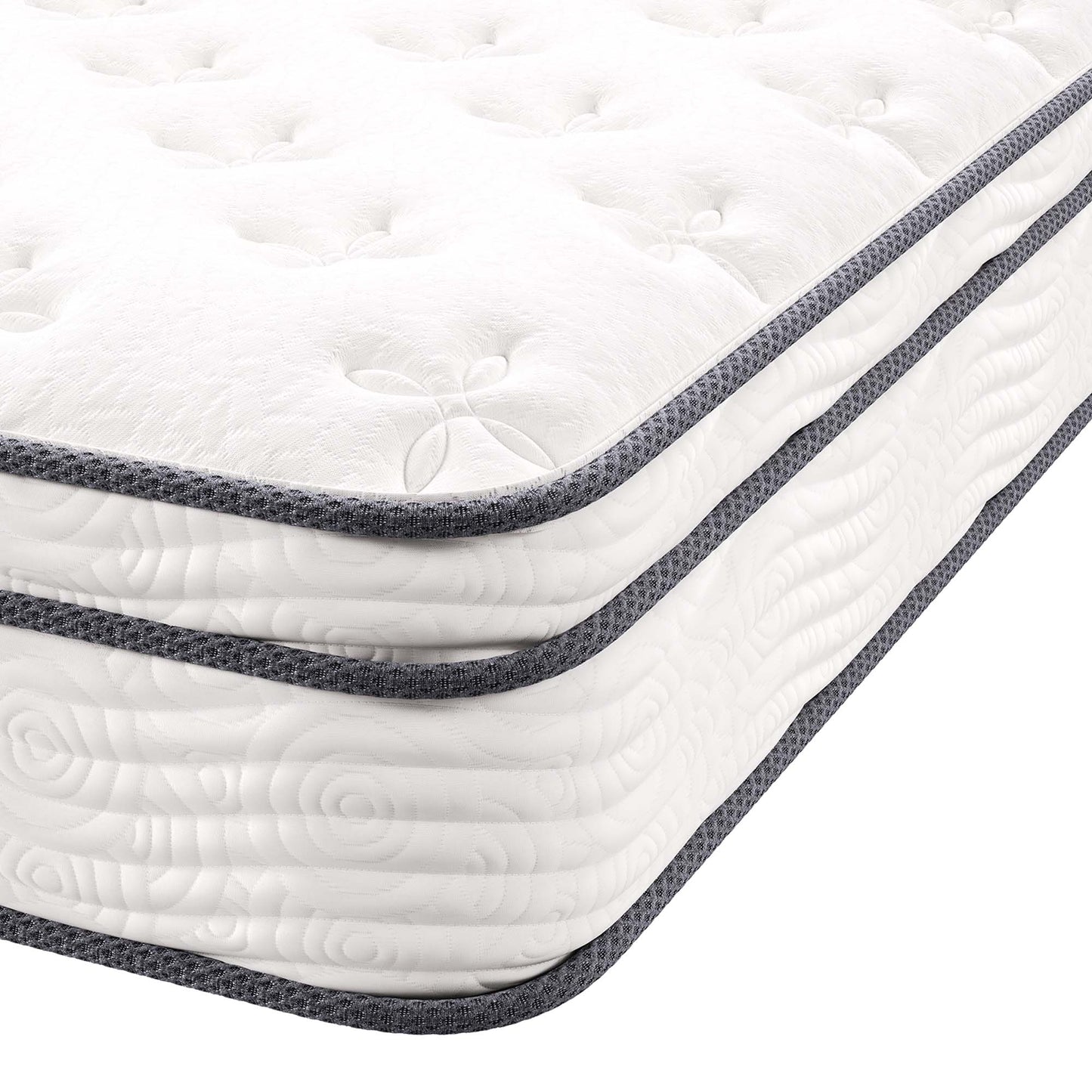 Modway - Jenna 10" Innerspring and Foam California King Mattress by Modway  Mattresses Twin White - MOD-6080-WHI