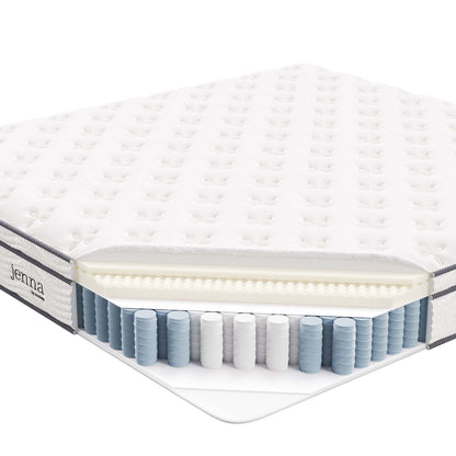 Modway - Jenna 10" Innerspring and Foam California King Mattress by Modway  Mattresses Twin White - MOD-6080-WHI