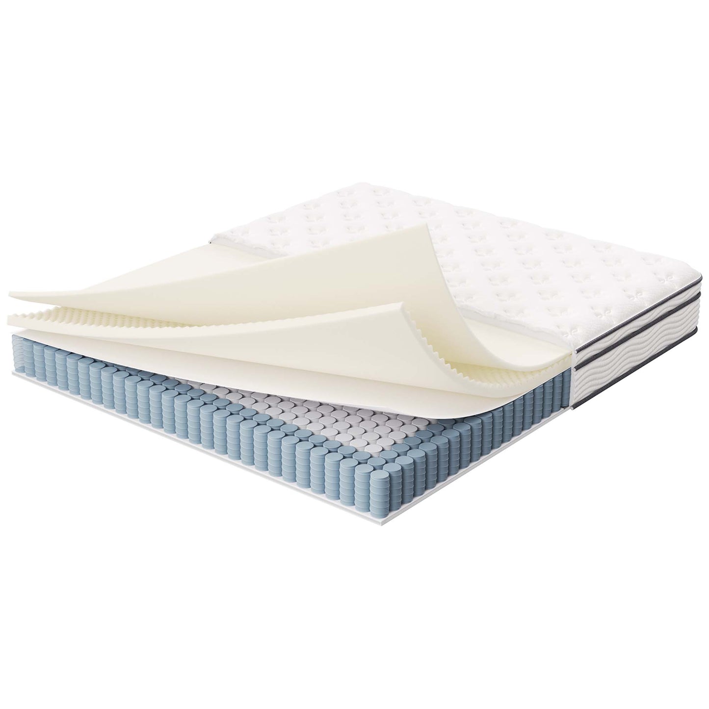 Modway - Jenna 10" Innerspring and Foam California King Mattress by Modway  Mattresses Twin White - MOD-6080-WHI