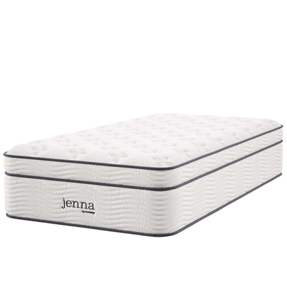 Modway - Jenna 14" Innerspring and Foam Twin Mattress by Modway  Mattresses Twin White - MOD-6082-WHI