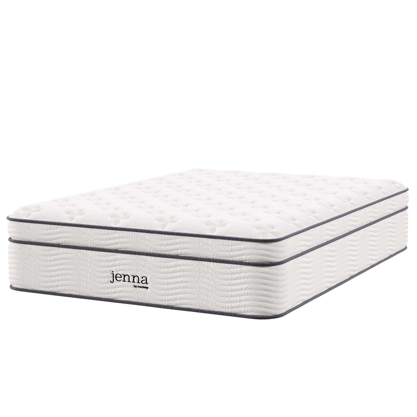 Modway - Jenna 14" Innerspring and Foam Full Mattress by Modway  Mattresses Twin White - MOD-6083-WHI