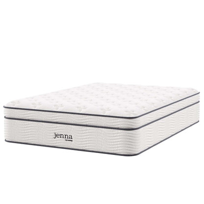 Modway - Jenna 14" Innerspring and Foam Full Mattress by Modway  Mattresses Twin White - MOD-6083-WHI