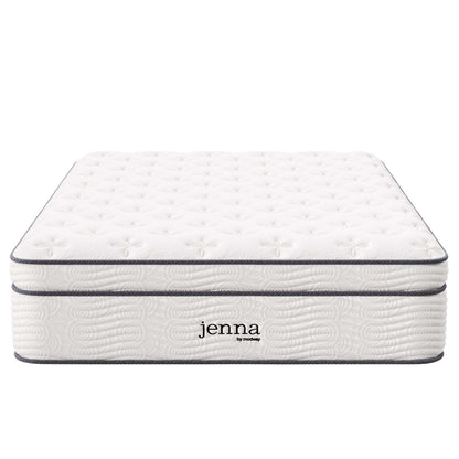 Modway - Jenna 14" Innerspring and Foam Full Mattress by Modway  Mattresses Twin White - MOD-6083-WHI