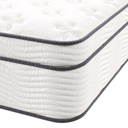Modway - Jenna 14" Innerspring and Foam Full Mattress by Modway  Mattresses Twin White - MOD-6083-WHI