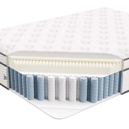 Modway - Jenna 14" Innerspring and Foam Full Mattress by Modway  Mattresses Twin White - MOD-6083-WHI