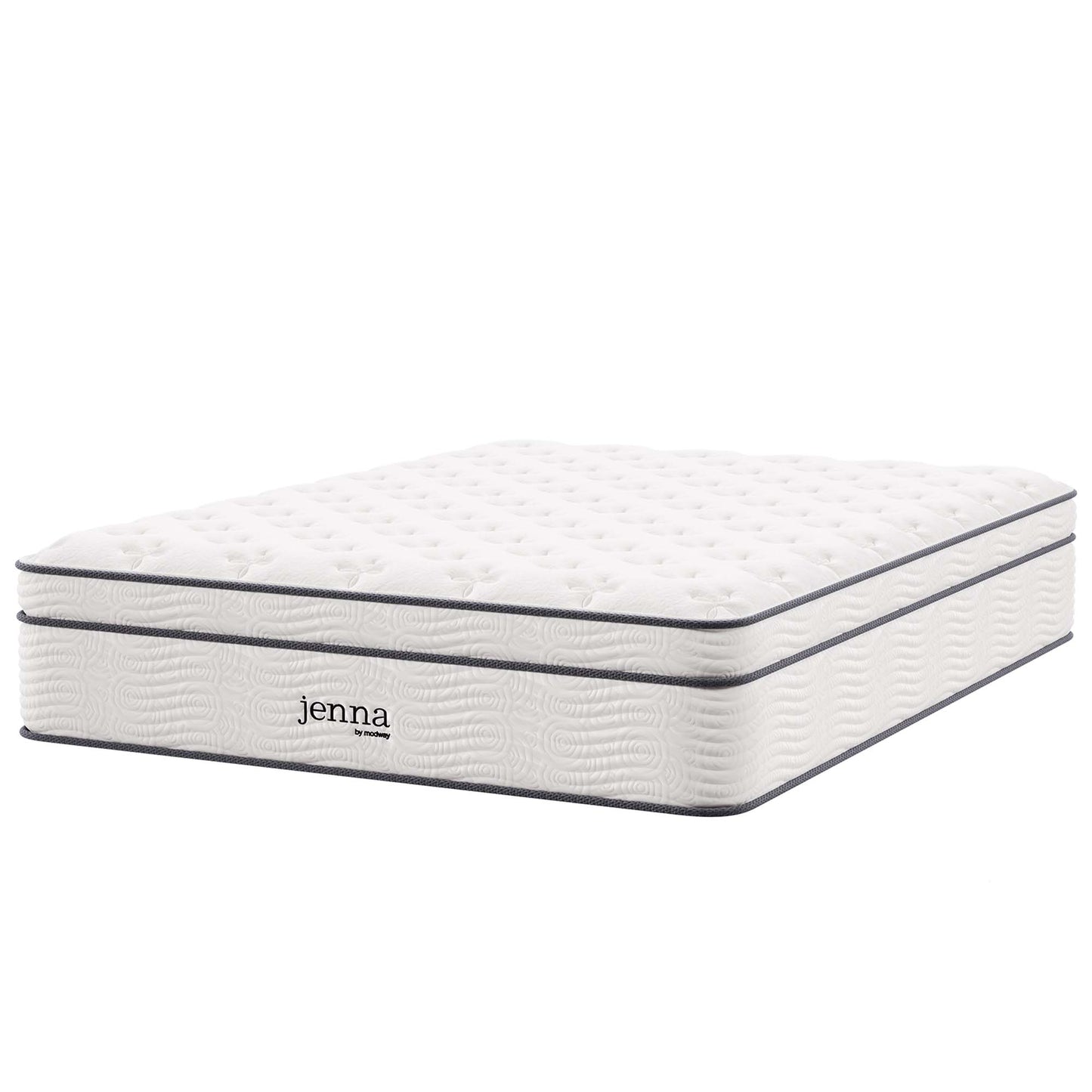 Modway - Jenna 14" Innerspring and Foam Queen Mattress by Modway  Mattresses Twin White - MOD-6084-WHI