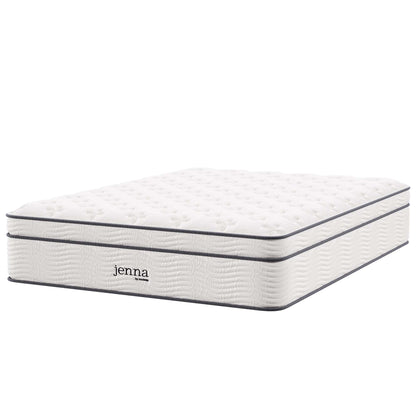 Modway - Jenna 14" Innerspring and Foam Queen Mattress by Modway  Mattresses Twin White - MOD-6084-WHI