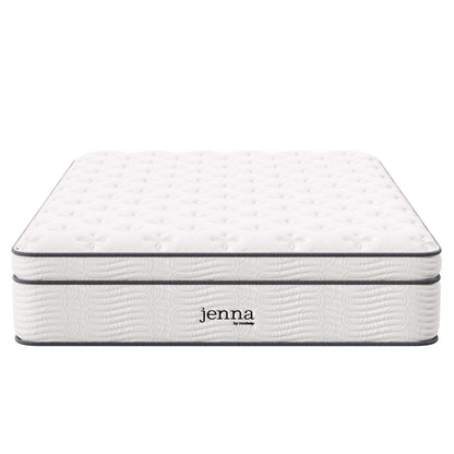 Modway - Jenna 14" Innerspring and Foam Queen Mattress by Modway  Mattresses Twin White - MOD-6084-WHI
