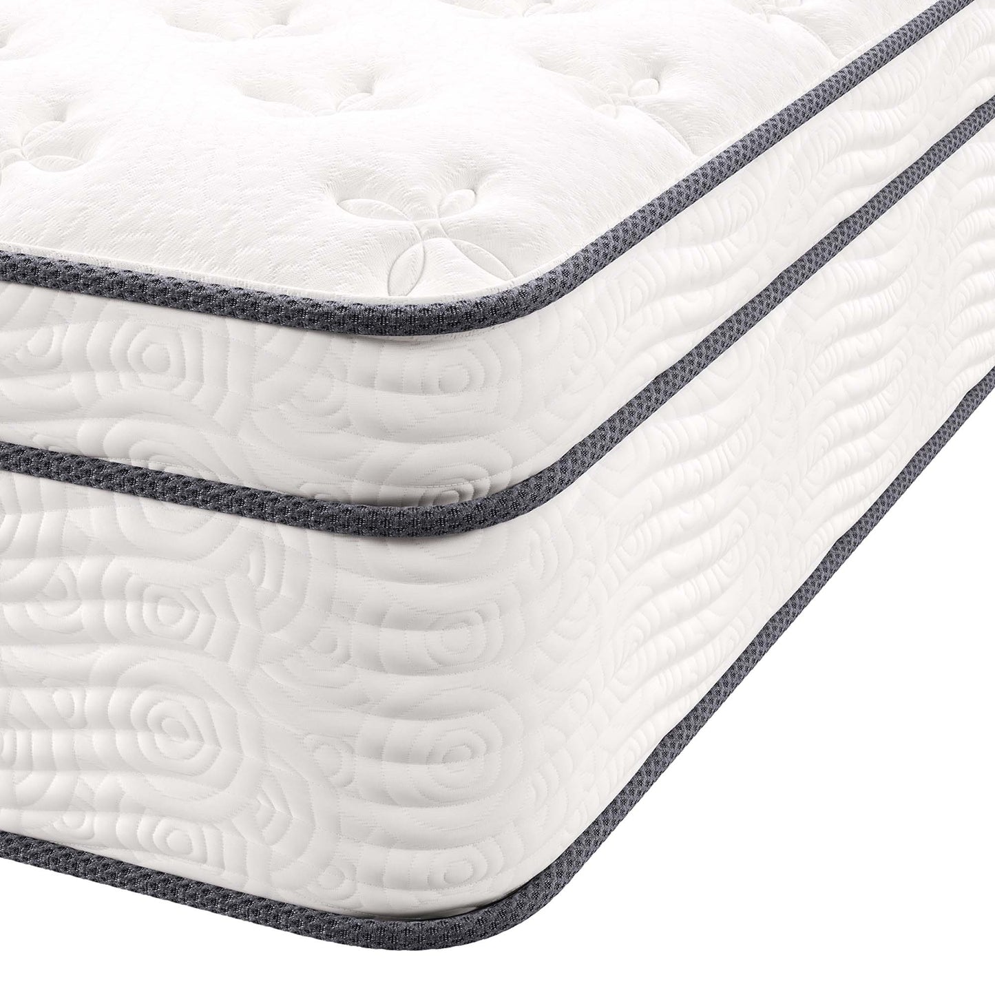 Modway - Jenna 14" Innerspring and Foam Queen Mattress by Modway  Mattresses Twin White - MOD-6084-WHI