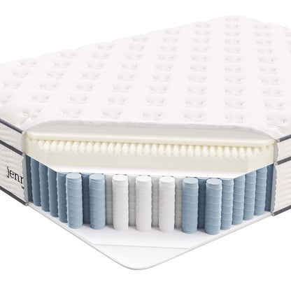Modway - Jenna 14" Innerspring and Foam Queen Mattress by Modway  Mattresses Twin White - MOD-6084-WHI
