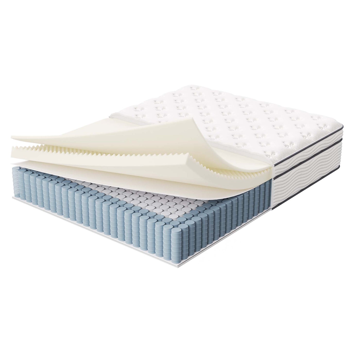 Modway - Jenna 14" Innerspring and Foam Queen Mattress by Modway  Mattresses Twin White - MOD-6084-WHI