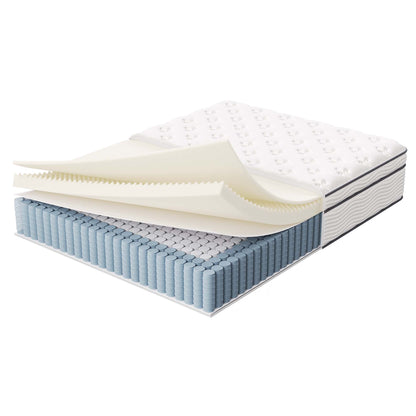 Modway - Jenna 14" Innerspring and Foam Queen Mattress by Modway  Mattresses Twin White - MOD-6084-WHI