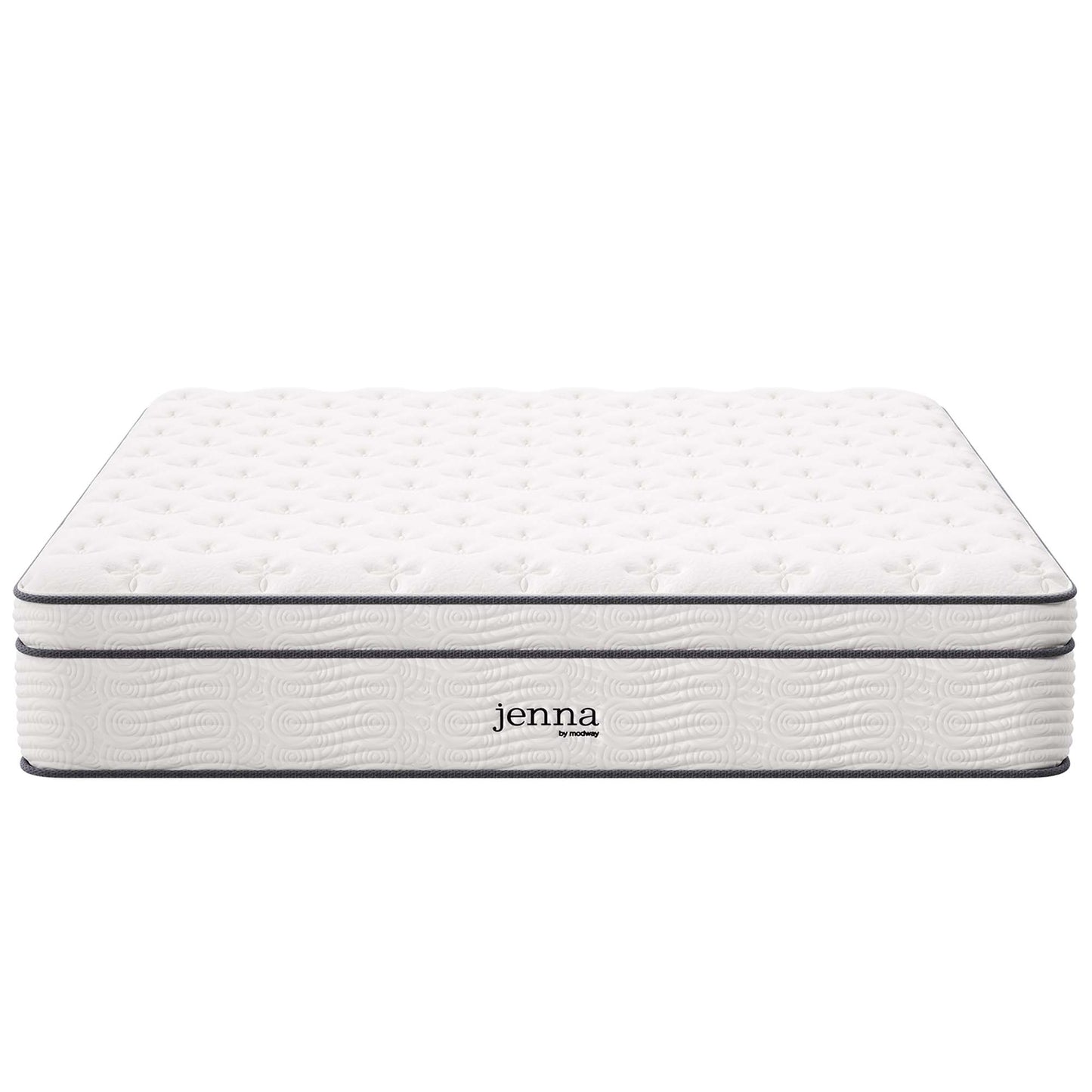 Modway - Jenna 14" Innerspring and Foam King Mattress by Modway  Mattresses Twin White - MOD-6085-WHI
