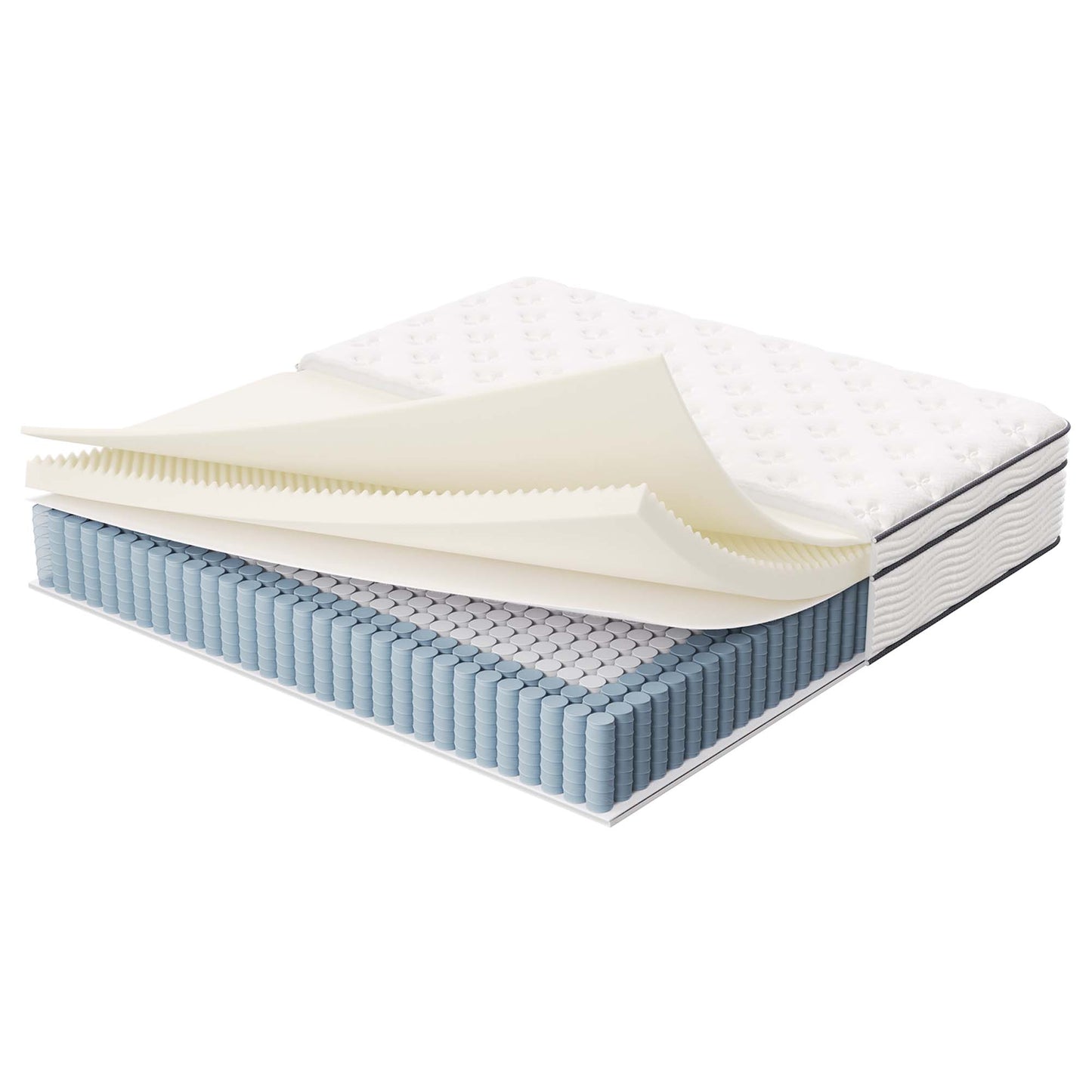 Modway - Jenna 14" Innerspring and Foam King Mattress by Modway  Mattresses Twin White - MOD-6085-WHI