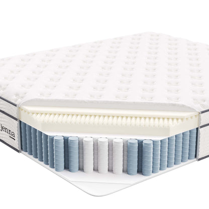 Modway - Jenna 14" Innerspring and Foam California King Mattress by Modway  Mattresses Twin White - MOD-6086-WHI