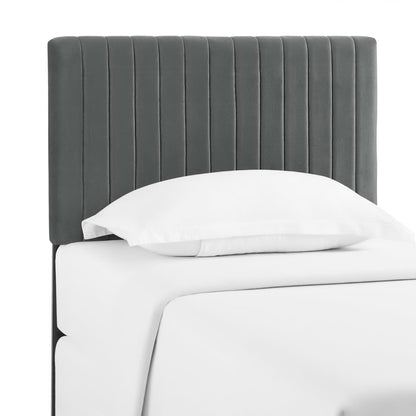 Modway - Keira Performance Velvet Twin Headboard by Modway  Bedroom Headboards Gray - MOD-6093-GRY