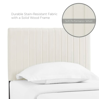 Modway - Keira Performance Velvet Twin Headboard by Modway  Bedroom Headboards White - MOD-6093-IVO
