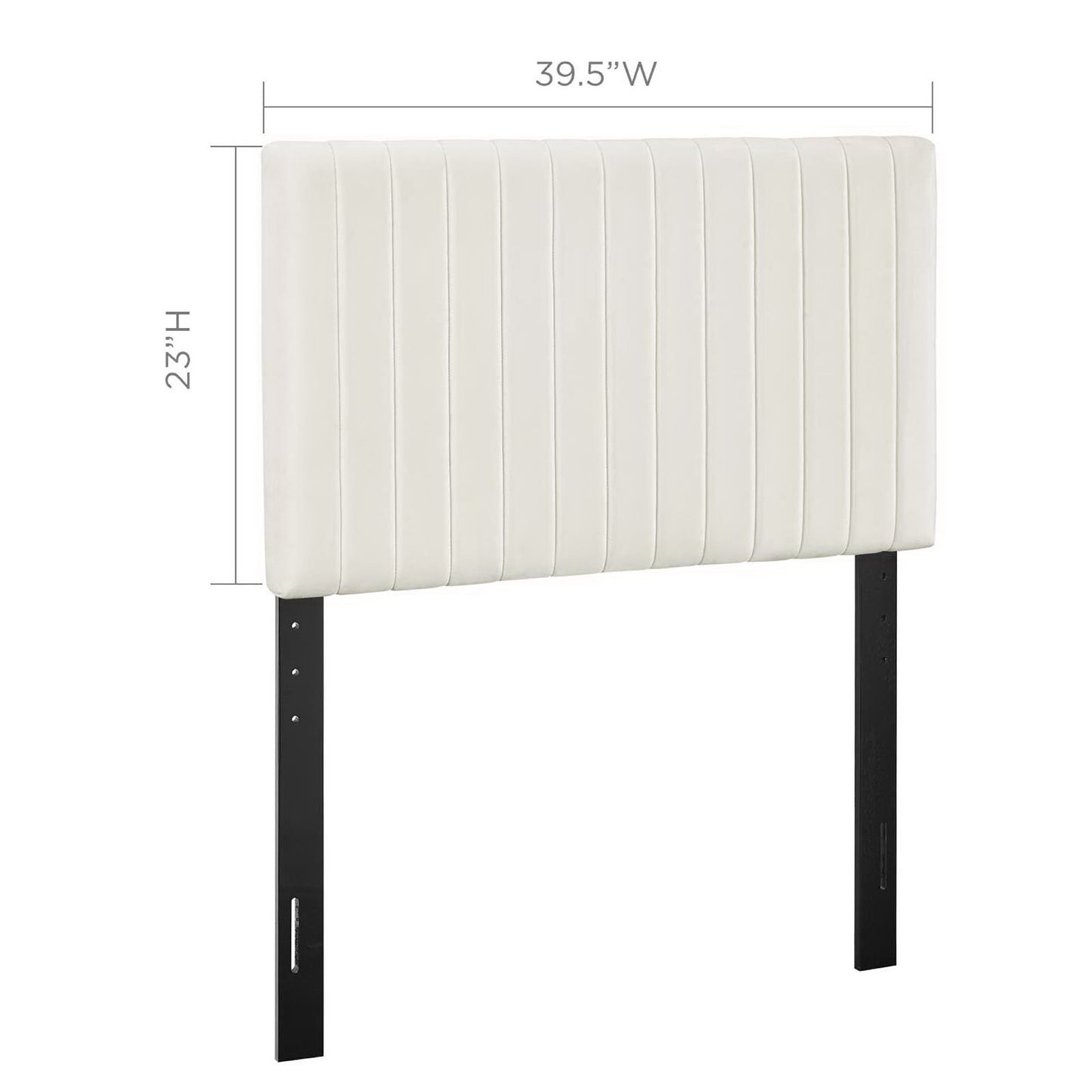Modway - Keira Performance Velvet Twin Headboard by Modway  Bedroom Headboards White - MOD-6093-IVO