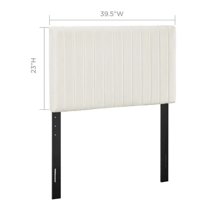 Modway - Keira Performance Velvet Twin Headboard by Modway  Bedroom Headboards White - MOD-6093-IVO